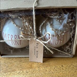 Rae Dunn White Holiday Ornaments Festive Collection